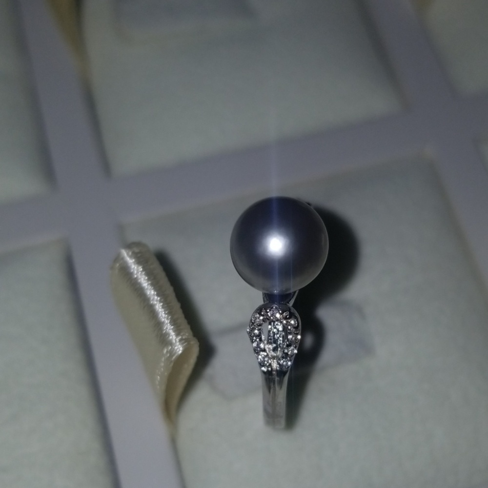 Solitaire sterling silver ring - Picture 2 of 5